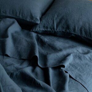 BOKSER HOME KING BALTIC 100% French Linen 2 FLAT Sheet Set. NWOT. $299